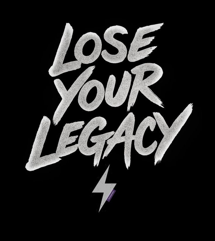 Lose your legacy graphic